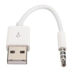 Cable de Audio de sincronización USB para IPod Shuffle, accesorio de datos de cargador de 3,5mm para IPod de tercera y cuarta generación