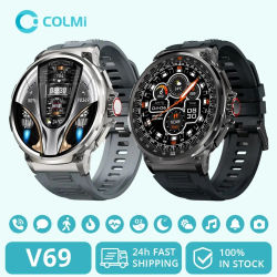 COLMI-reloj inteligente V69 para hombre, accesorio de pulsera con pantalla HD de 1,85 pulgadas, Bluetooth, llamadas, seguimiento de actividad deportiva, Monitor cardíaco, batería de 710mAh, compatible
