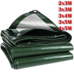 Lona de PE grande, cubierta de hoja de lona impermeable con ojales reforzados, lonas impermeables para piscina, caravana, cubiertas para muebles de jardín