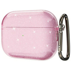 Funda de lujo para auriculares de TPU suave con purpurina para Airpods Pro 3, 2, 4, 1, Air Pods Pro3 Pro2, funda de Fundas de 4. a generación con llavero