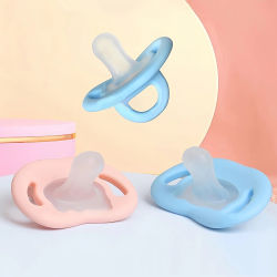 Chupete de bebé de silicona suave al tacto con tetina para el pulgar, chupete para recién nacido, regalo para Baby Shower