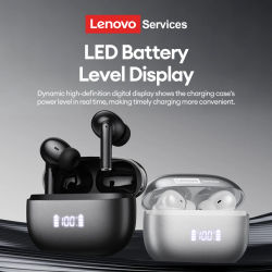 Nuevos Auriculares Lenovo LE232 ANC Bluetooth 6.0 con Cancelación Activa de Ruido, Auriculares Inalámbricos con Pantalla de Energía, Música, Auriculares TWS