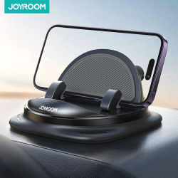 Joyroom Soporte para teléfono para salpicadero de coche universal 360 ° Soporte para teléfono de silicona con rotación, soporte para teléfono con una sola mano para uso en automóvil