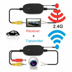 Cámara de visión trasera inalámbrica para coche, Kit de transmisor y receptor de vídeo a Color, 2,4G, 12V, Monitor, WIFI, cámara de visión trasera inversa