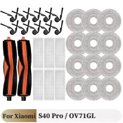 Piezas de repuesto para Robot aspirador Xiaomi S40 Pro / OV71GL, Cepillo Lateral principal, filtro HEPA, paño de mopa, accesorios