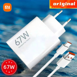 Cargador Original Xiaomi de 67W con Carga Turbo Rápida, Adaptador EU/US, Cable USB Tipo-C para Redmi Note Pro, Mi 13 Lite, K60, K60E, K50, Poco