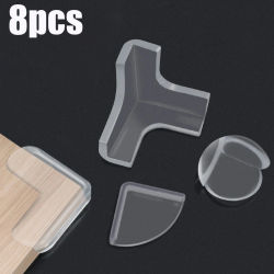 Protector de silicona de seguridad para niños y bebés, cubierta protectora de borde de esquina de la Mesa anticolisión, suave y transparente, 8 Uds.