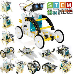 STEM-Robot Solar educativo 13 en 1, juguetes DIY, Kit de experimentos científicos de construcción para niños de 8 a 12 años, Kits de Robot Solar
