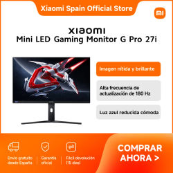 Official | Xiaomi Gaming Monitor G Pro 27i, Imagen nítida y brillante, Alta frecuencia de actualización de 180 Hz, Luz azul reducida cómoda