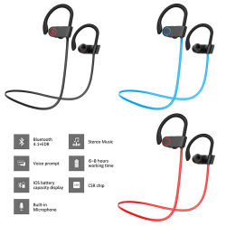 2024 deportes banda para el cuello inalámbrico para correr auriculares universales gancho para la oreja tapones para los oídos auriculares súper estéreo Bluetooth impermeable
