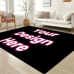 Alfombra de franela personalizada, diseño personalizado, antideslizante lavable, entrada versátil para sala de estar, dormitorio, regalo perfecto para decoración del hogar