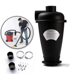 Conjunto de Colector de Polvo Ciclónico Industrial con Manguera de 50 mm de Diámetro Interior, Filtro de Aspiradora, Separador de Polvo para Limpieza