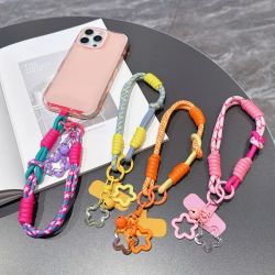 Cordón para teléfono, correa para la muñeca, pieza de conexión para funda de teléfono, accesorios universales, colgante portátil con campana de estrella
