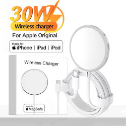 Apple Magsafe Original Cargador Inalámbrico Para el iPhone 17 16 15 14 13 12 11 Pro Max X XS XR 8 Plus de Carga Rápida Tipo C Cable Rayo