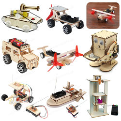Robot de madera DIY para comer monedas, modelo de invención, enseñanza, aprendizaje, proyecto STEM para estudiantes, niños, Kit de ensamblaje de experimentos científicos