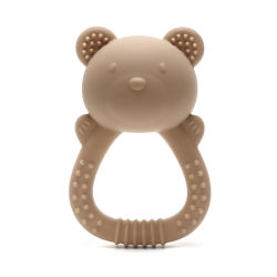 Juguete Mordedor de Silicona con Sonajero de Oso Adorable para Bebés de 0 a 1 Año - ¡Gran Venta!