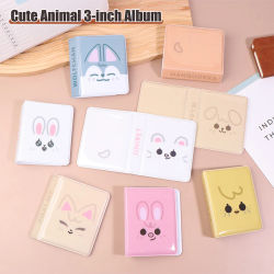Álbum de fotos de animales de dibujos animados de 3 pulgadas, álbum de almacenamiento de tarjetas postales, colección de imágenes de ídolo, carpeta de tarjetas Kpop, álbum de libros de tarjetas de
