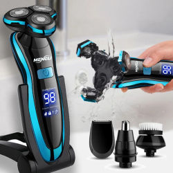ZOZEN-Afeitadora eléctrica para hombres y mujeres, máquina de afeitar para cortar el pelo corporal, cortadora de barba rotativa, resistente al agua