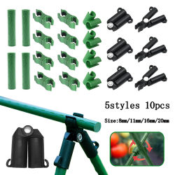 Soporte para plantas tipo A, Clip fijo, Pilar de toldo, conector de estacas de injerto, soporte de vid trepadora, accesorios de jardín, 10 Uds.