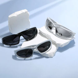 Recién llegado, gafas de sol populares para mujer, gafas de sol Punk, gafas de sol ovaladas únicas, gafas de sol para hombre, gafas de espejo coloridas Y2K