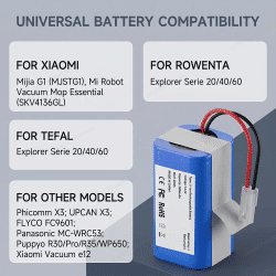 Batería Recargable de 14.4V para Aspiradora Tefal Explorer Serie 20 40 60, para Rowenta RS-RT900866 H18650CH-4S1P, Celda de Iones de Litio de 3500mAh