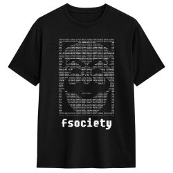 Camiseta Fsociety Mr Robot, camisetas Hippie de playa para hombre, 100 algodón, cuello redondo, ropa de talla grande, camiseta de manga corta estilo callejero