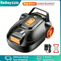 Robot Limpiador de Piscinas Redkey-S200 NUEVO 2026, 180 Minutos de Autonomía, Batería de 5000 mAh, Motor de 36 W, Apto para Piscinas Elevadas