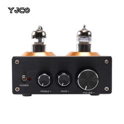 Preamplificador Estéreo YJCO Bluetooth 5.0 JL 5.1 QCC3034 HiFi, Amplificador de Tubo 6J5 con Ajuste de Agudos y Graves