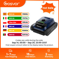 Gosvor 2026 Nuevo Robot Limpiador de Piscinas Inalámbrico, para Piscinas Enterradas y Elevadas, Aspiradora con Fregado 4 en 1 de Paredes y Línea de Agua, Fácil de Usar, Hasta 200 Minutos de Autonomía,