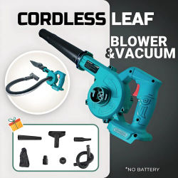 Soplador de Aire y Aspiradora Inalámbrica 2 en 1, Recolector de Polvo y Hojas para Auto, Computadora, Jardín, Compatible con Makita 18V/21V