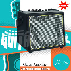 Amplificador de Guitarra Acústica Rowin, Altavoz Bluetooth de 30 Vatios, Batería Recargable, Amplificador de Guitarra Acústica con Efecto de Reverberación y Chorus