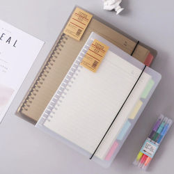 Carpeta de hojas sueltas A4/B5/A5, cuaderno en blanco/línea/cuadrícula/cornell, anillo de Metal reemplazable, suministros de papelería para oficina y escuela