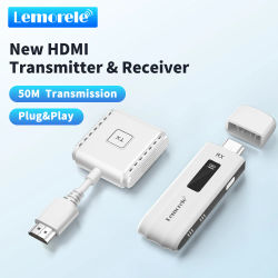 Lemorele-Kit extensor de transmisor y receptor de vídeo HDMI inalámbrico, adaptador de pantalla, Dongle para Monitor de TV, proyector, interruptor, PC