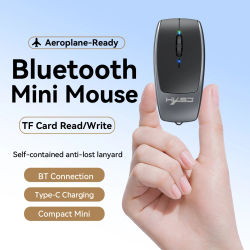 Mini ratón inalámbrico portátil Bluetooth 5,1, lector de tarjetas TF recargable, ratón DPI ajustable silencioso para teléfono, tableta y portátil