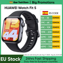 Reloj Inteligente HUAWEI Watch FIT 5 Compatible con iOS y Android, Pantalla AMOLED de 1.82 Pulgadas, 10 Días de Autonomía de la Batería, Monitor de Frecuencia Cardíaca, Monitor de Sueño, GPS