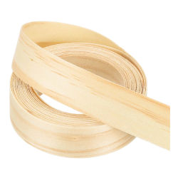 Cinta de borde de pino de 3-30.5m, cinta de chapa de madera de 15-76mm, banda de borde de contrachapado flexible preencolada con adhesivo termofusible para muebles