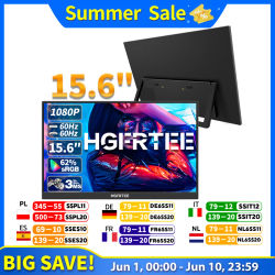 Monitor Portátil HGFRTEE de 15.6 Pulgadas, Pantalla Externa FHD-IPS para Laptop, Pantalla Extendida para Juegos con HDMI Tipo-C