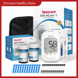Sinocare Safe AQ pro Ⅰ Glucómetro Diabetes Tiras y lancetas para monitor de glucosa en sangre (Kit o solo tiras)
