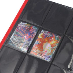 Carpeta para Tarjetas Coleccionables, 9 Bolsillos, Gran Capacidad, Álbum para Tarjetas Pokémon, Yu-Gi-Oh!, Tarjetas Deportivas, Almacenamiento de Artículos de Papelería