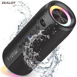 ZEALOT-S51Pro Altavoz Bluetooth para exteriores IPX6 resistente al agua 40W BT5.2 altavoz estéreo envolvente con luz EQ de pulso fresco