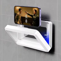 Soporte Impermeable para Teléfono de Baño, Caja Adhesiva para Teléfono de Pared, Soporte para Pantalla Táctil, Organizador de Almacenamiento para Ducha