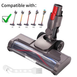 Cabezal de cepillo para suelos con luces LED, cabezal de repuesto para aspiradora con rotación flexible y herramienta de limpieza, compatible con Dyson V15 V11 V10 V8 V7, accesorio para limpieza de