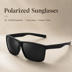 Gafas de Sol Polarizadas para Hombre, Montura con Textura Esmerilada, Lentes UV400 para Pesca, Conducción, Ciclismo, Gafas Deportivas Antideslumbrantes