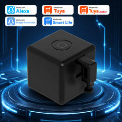 Tuya Zigbee 3D DIY Fingerbot Plus, pulsador de botones inteligente, interruptor remoto universal, robot para Alexa, Google Home, aplicación Smart Life, brazos modulares reemplazables y plantillas