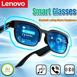 Gafas Inteligentes Lenovo con Traducción por IA, Bluetooth, Grabación de Conversaciones, Reproducción de Música, Lentes de Sol Inteligentes para Hombre y Mujer, Novedad 2026