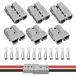 Conector de Corriente Continua Tipo Anderson de 50A para Equipos Solares de Autocaravanas, Cargador de Batería, Herramienta Eléctrica, Accesorios Electrónicos