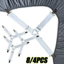 8/4 unids/set pinzas ajustables para sábanas sujetador de cinturón Clips para sábanas cubierta de colchón mantas soporte para edredón organizar dispositivos
