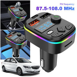 Kit inalámbrico manos libres para coche, reproductor MP3 para coche, Compatible con Bluetooth 5,3, compatible con tarjeta TF, disco U, cargador de teléfono móvil, transmisor FM para coche