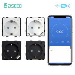 BSEED-enchufe Wifi estándar de la UE, función de enchufe inteligente, solo parte, Monitor de potencia, temporizador, Control de voz Alexa, retroiluminación Bule