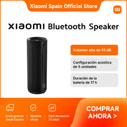 Oficial | Xiaomi Bluetooth Speaker, Configuración acústica de 5 unidades, Volumen alto de 93 dB, Duración de la batería de 17 h